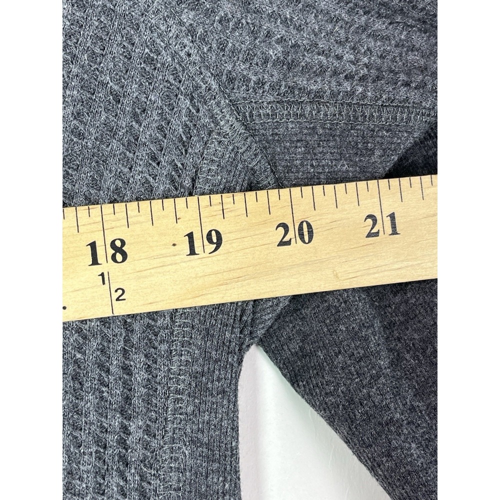 Soft Surroundings Cowl Neck Waffle Knit Sweater Top Women's Size M Gray READ - Picture 11 of 12